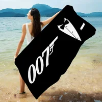 British Legend J-James B-Bond 007 Cartoon Beach Towel Cute Kawaii Room Decor Bath Girls Children Hand Towels For Bathroom Shower 2