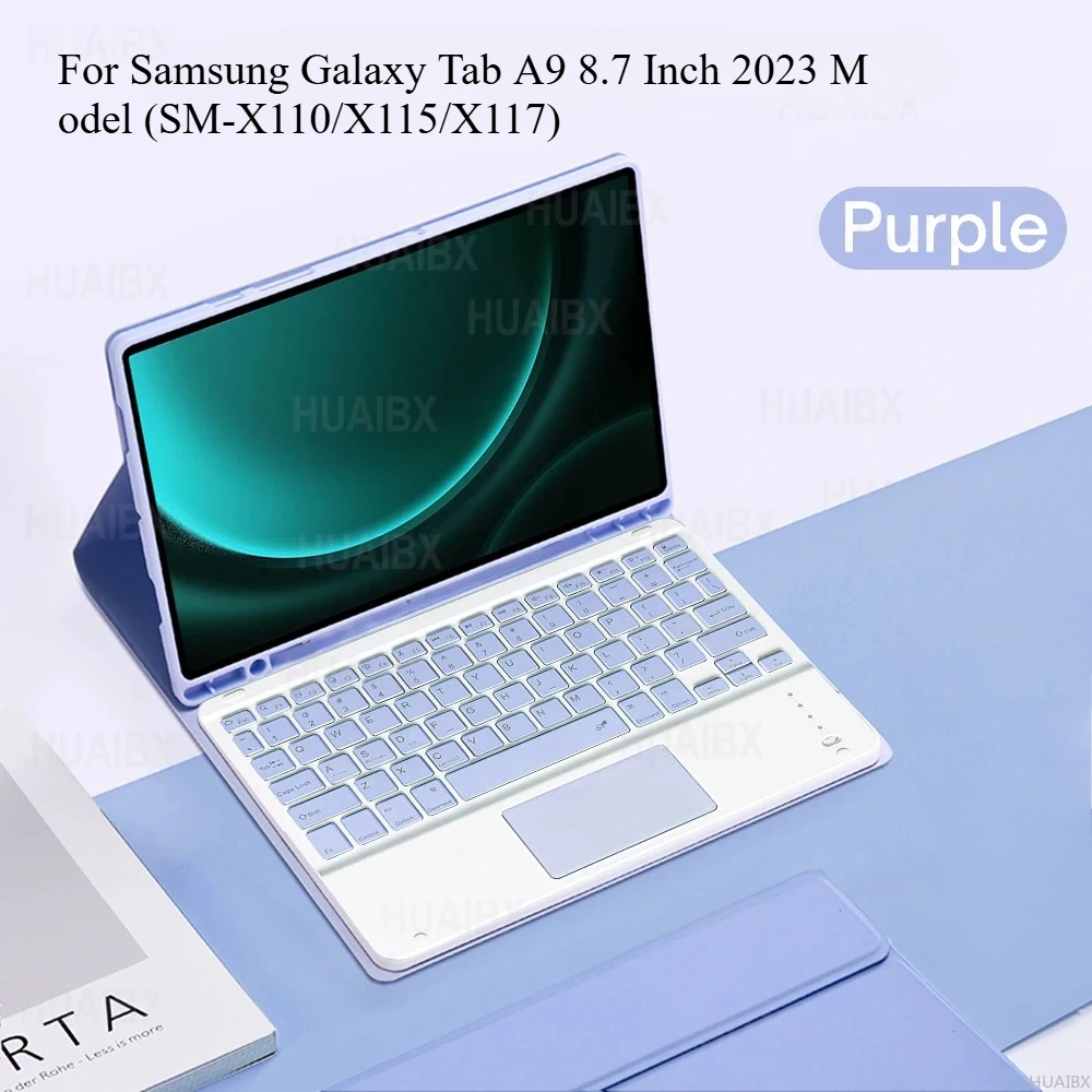 Premium Detachable Bluetooth Keyboard Case - 8.7 Inch Tablet Cover