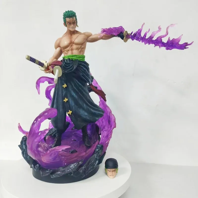 

One Piece Anime Figures 30cm Roronoa Zoro Model Dolls Figurine Double Head Pvc Action Statue Decor Collectible Adult Toys Gifts