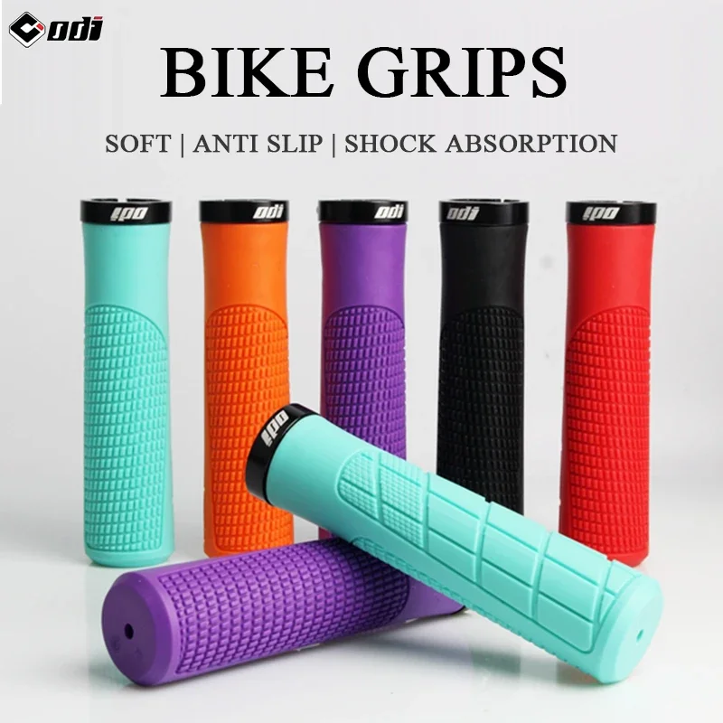 1 Pair Mountain Bike Handlebar Grip Soft Rubber MTB Grips Anti-skid Comfortable Lockable Ultralight Bike Parts bicycle handlebar grips bike handlebar grips bike handle grips
