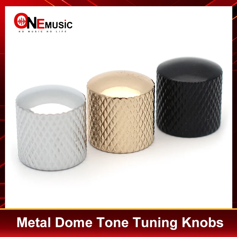 10pcs Metal Dome Tone Tuning Knobs Volume Control Buttons For Electric