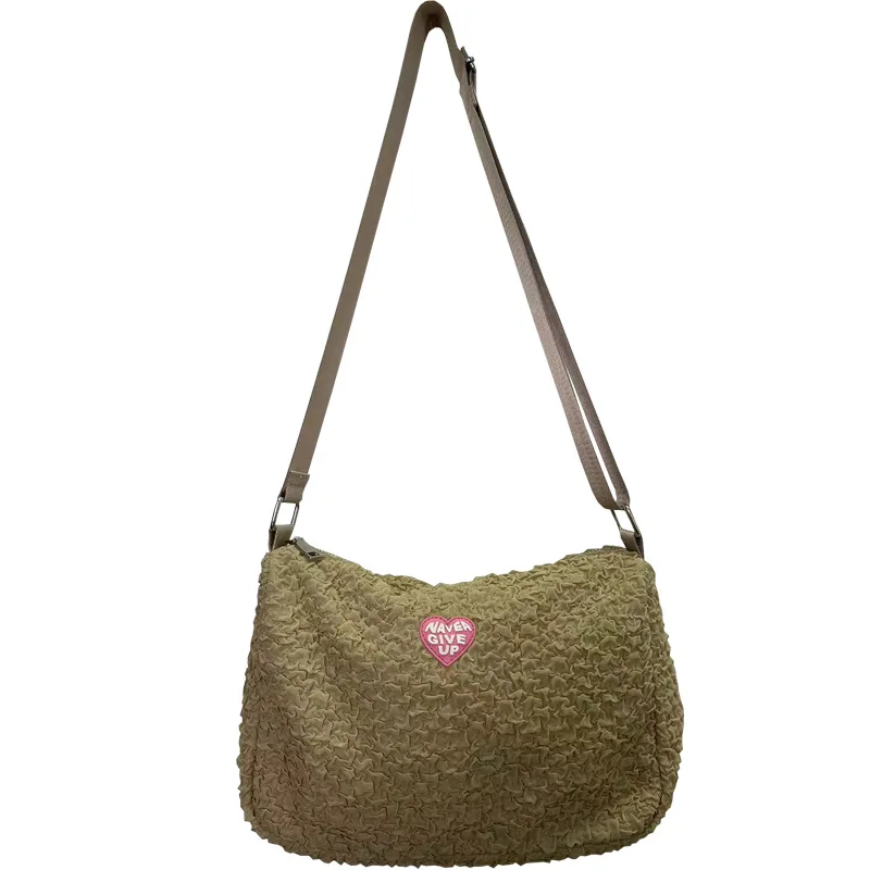 Messenger Bag Simple Fashion Large Capacity Cloud Shoulder Bag Zipper Solid Color Purses and Handbags Street Fashion Sweet Cute