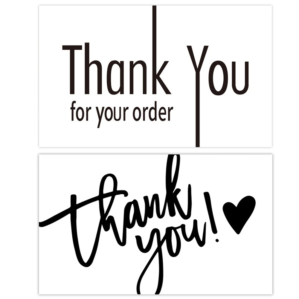 White Thank You Cards Thank You Notes Wedding Shower Wedding Small Business Graduation Bridal Shower 50pcs/pack