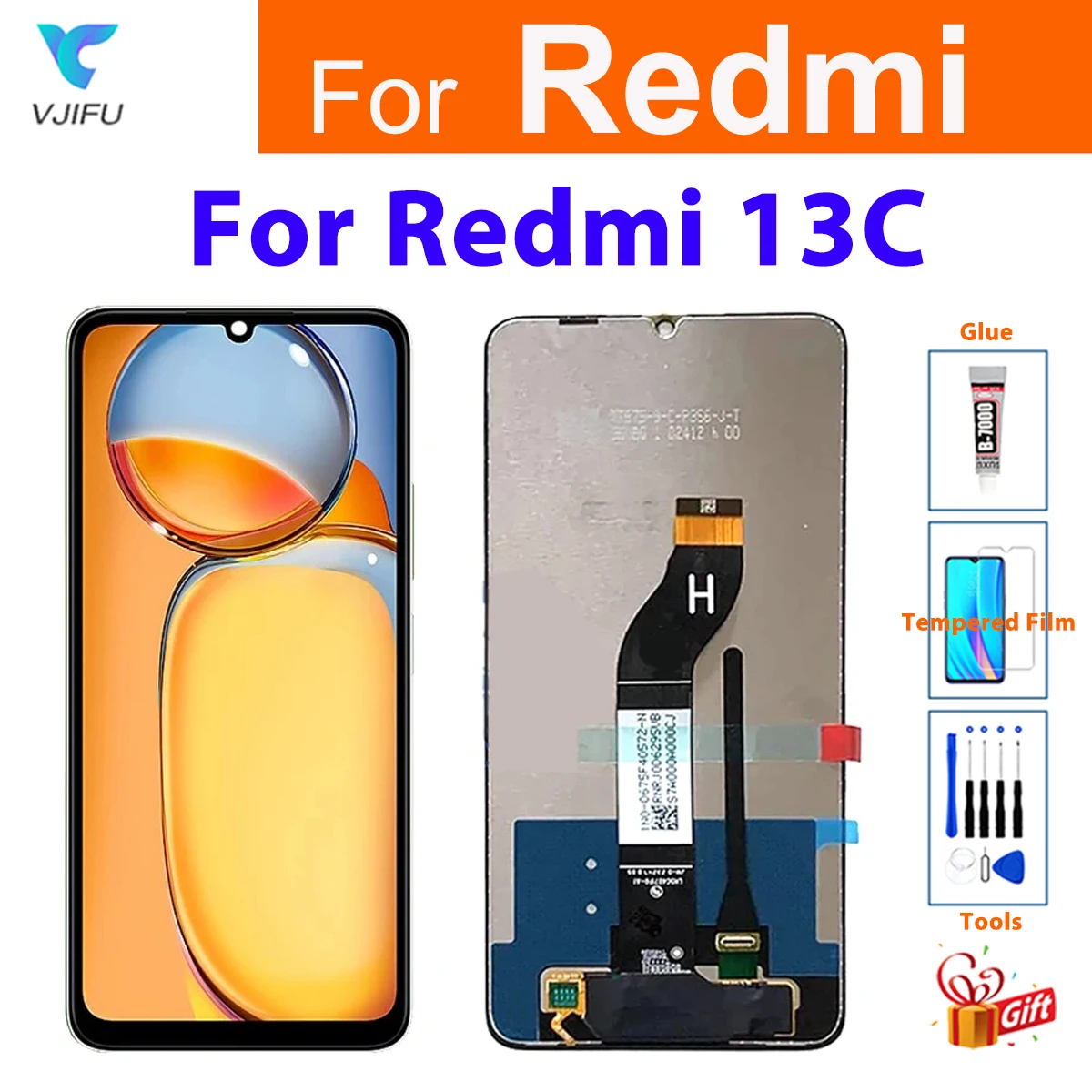 

ЖК-экран для Xiaomi Redmi 13C 4G/5G, сенсорный экран для REDMI 13C 23100RN82L 23106RN0DA 23124RN87G, запасные части