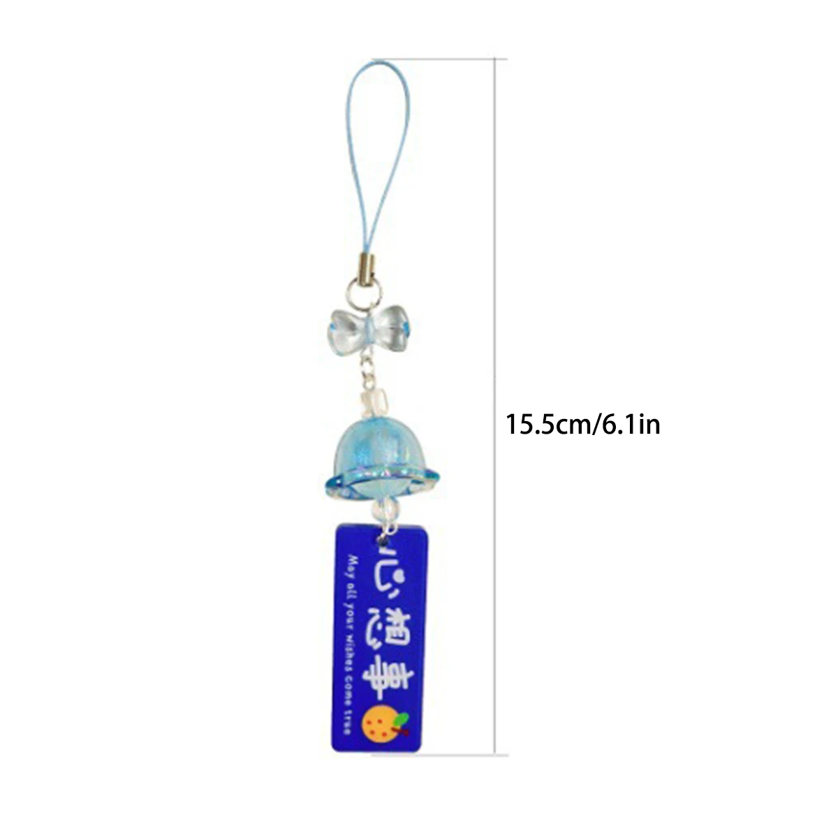 Elegant Exquisite Lucky Words Sign Wind Chime Phone Charm Lanyard For Women Girl Sweet Fresh Beaded Keychain Bag Hanging Jewelry 6