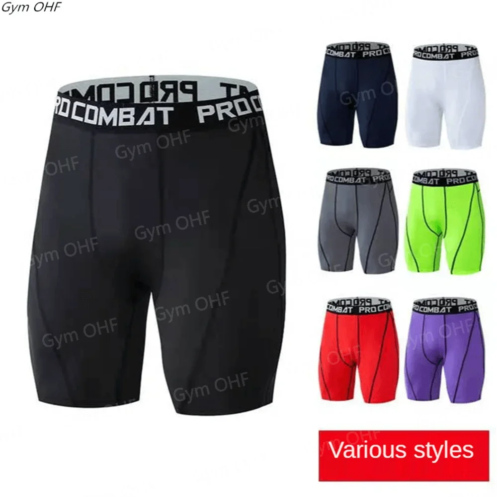 New Summer Men's New Sports Quick Dry Breathable Compression Tight Bottoms Basketball Fitness Running Training Casual Shorts 3XL 5