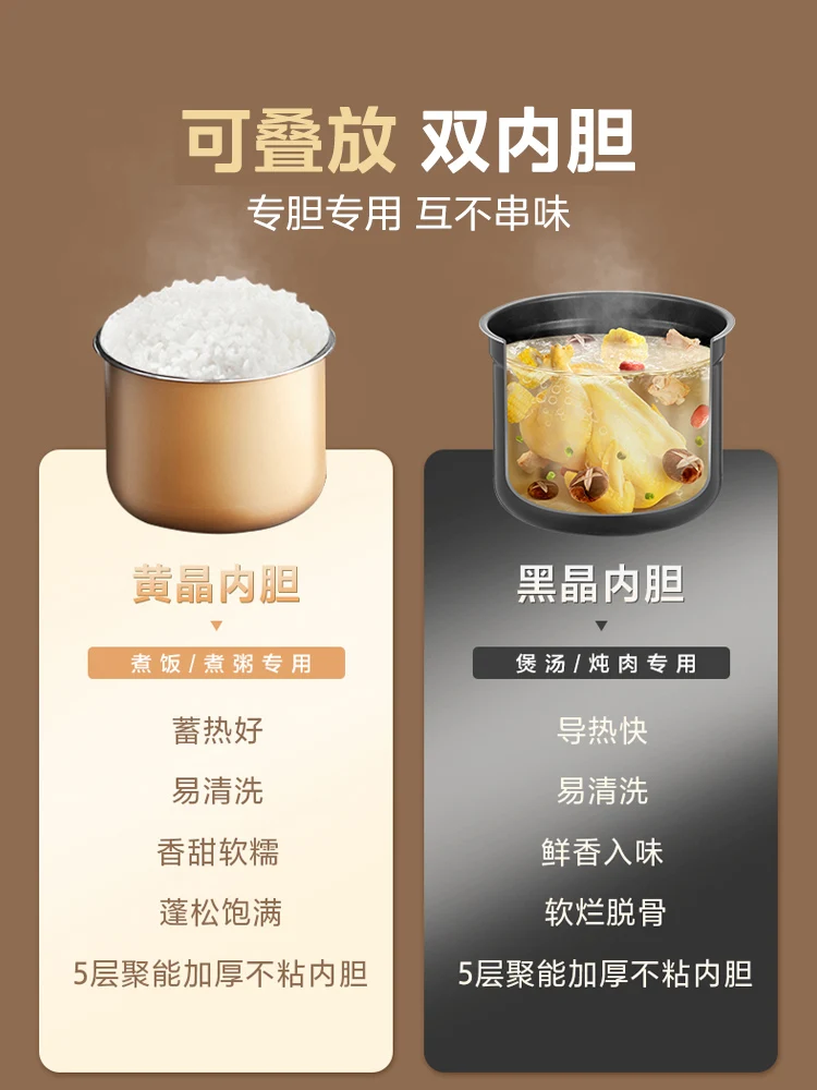 Midea Electric Pressure Cooker Home 5L Rice Cooker Fully Automatic Smart Rice Multifunctional Soup Pot Pressure