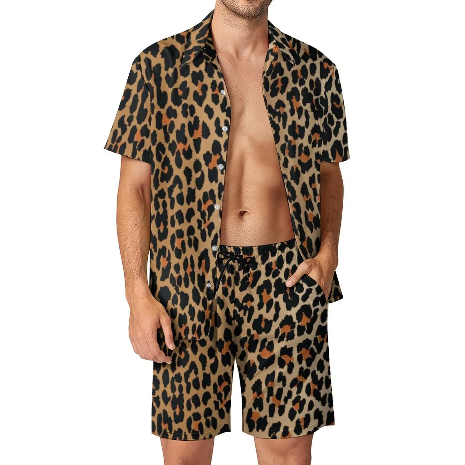 Cheetah Print Clothing Men | Men Cheetah Print Shorts