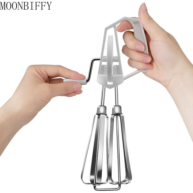 Hand crank egg whisk milk mixer cream butter blender Stiring foam Mixer kitchen utensils egg beater rotary whisk