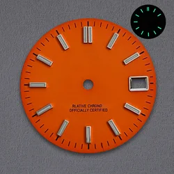 Green Luminous Watch Dial with S Logo - 28.5mm - S Dial (K - 285)