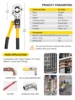 TH Type Hydraulic Pex Pipe Aluminum Plastic Pipe Tube Crimping Tool GC-1632 Floor Heating Pipe Plumbing Tools 5