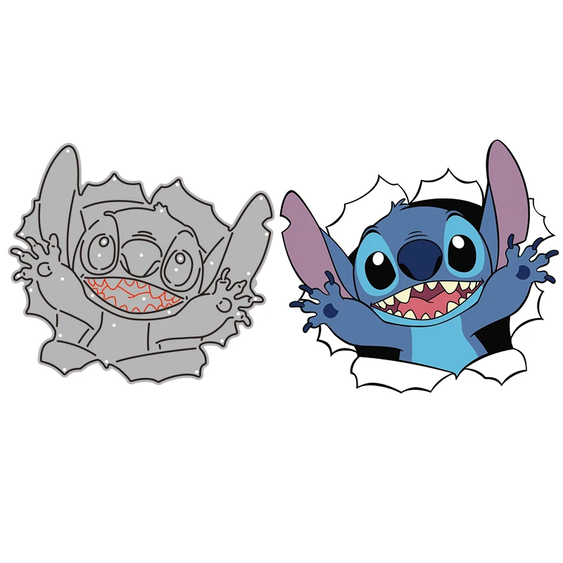 Cutting Dies Mini Disney Lilo & Stitch For DIY Scrapbooking Embossing Paper Card Craft