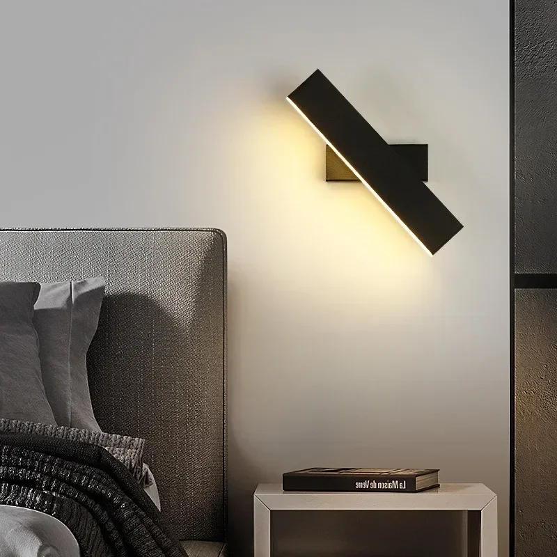 LED Wall Lamp Nordic 360° Rotatable Adjustable Wall Lights Creative Bedroom Bedside Reading Lamps Indoor Home Decor Sconces