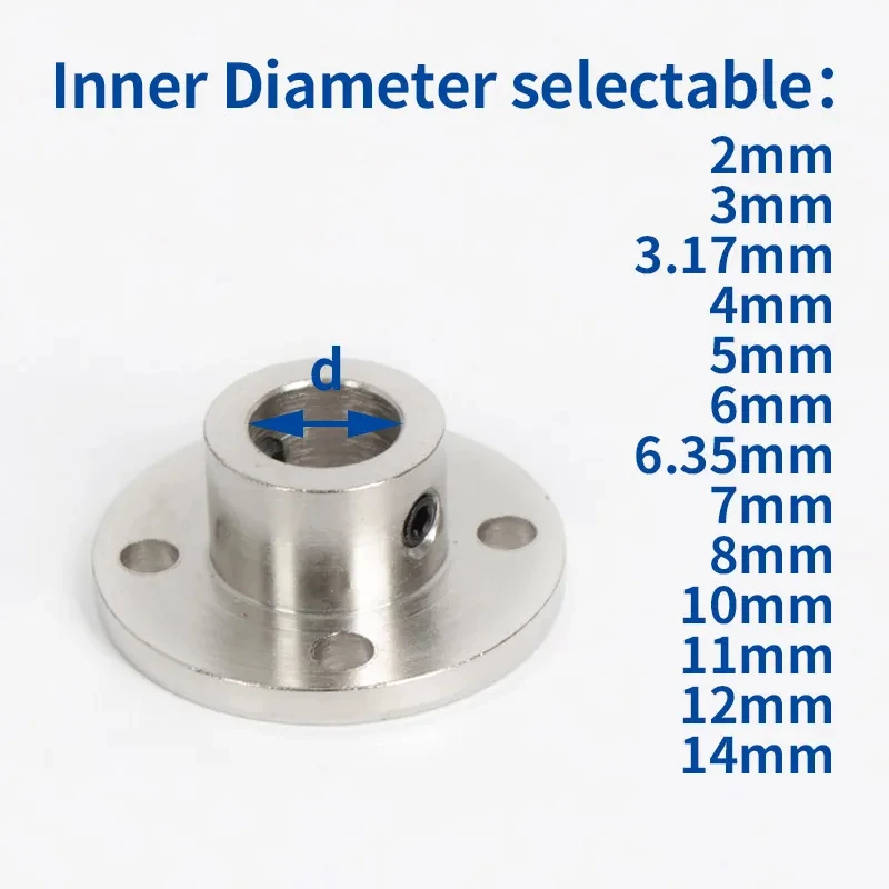 Inner Dia 2mm 3mm 4mm 5mm 6mm 7mm 8mm 10mm 11mm 12mm14mm Rigid Flange Coupling Motor Guide Shaft Coupler Motor Support Connector shaft coupler shaft connector rigid shaft coupler rigid flange coupling