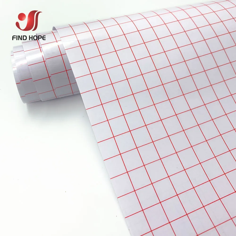 HTVRONT 12inX200ft Clear Vinyl Application Tape Red Alignment Grid Transfer  Paper for Wall Car Craft Art Decal Tape Adhesive DIY - AliExpress