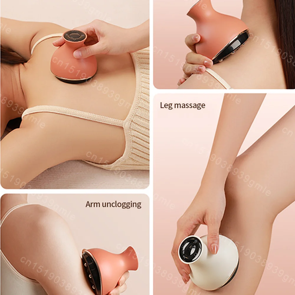 Electric Guasha Massager Meridian Brush Relieve Fatigue Back Neck Massage Relax Muscles Bian Stone Guasha Tool Physiotherapy 6