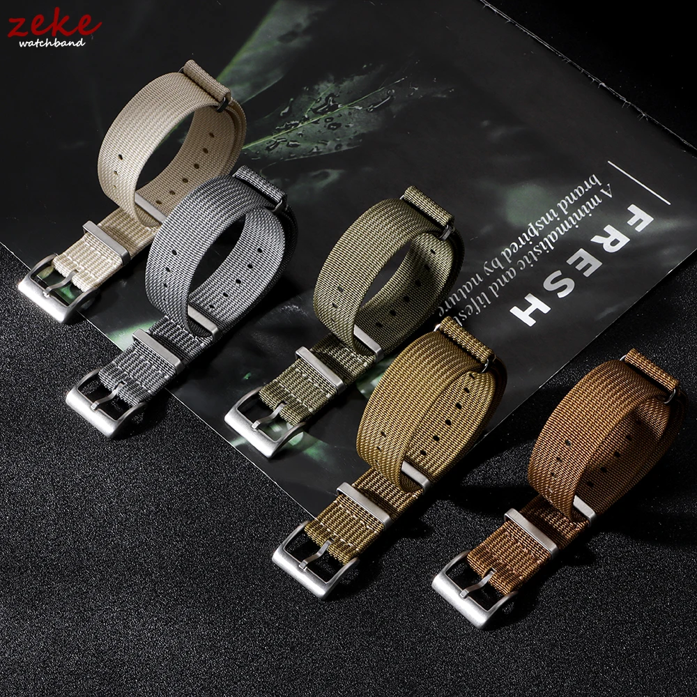 Braided Nylon Military Watch Strap - Comfortable Woven Wristband for Men & Women