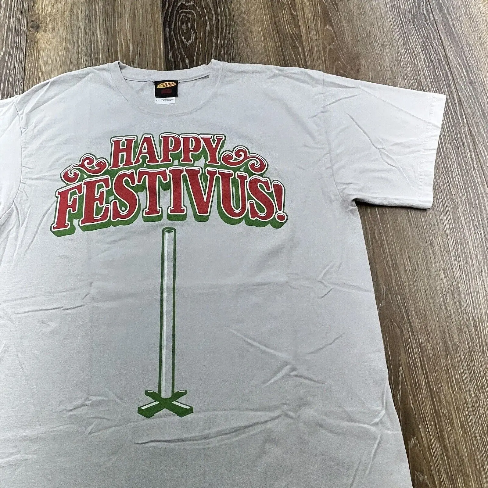 Camicia Vintage Seinfeld Mens L White Happy Festus Comedy Sitcom Tv Show Tee