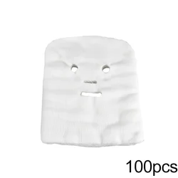 Soft Disposable Gauze Face Mask Sheets - Ultra - Thin DIY Spa Facial Treatment (100pcs B)