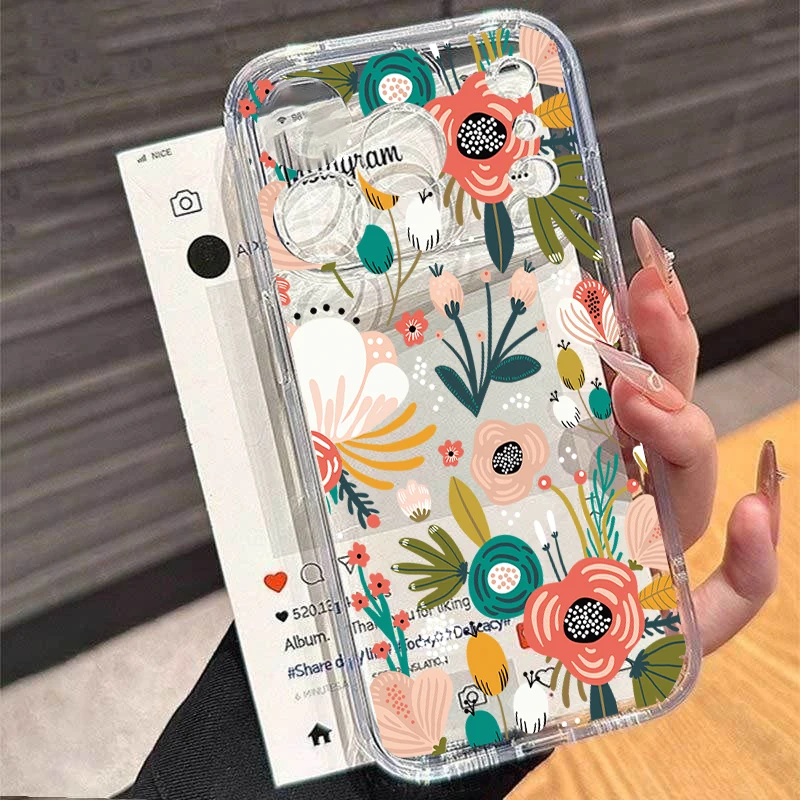 Charming Small Flower Clear Phone Case