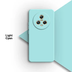 High - Quality Liquid Silicone Phone Case with Soft Lens Protection - Magic5 Ultimate (Light Cyan)