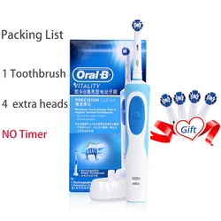 Advanced Oral B Electric Toothbrush with 3D Whitening and Extra Brush Heads (Blue 4 Heads)