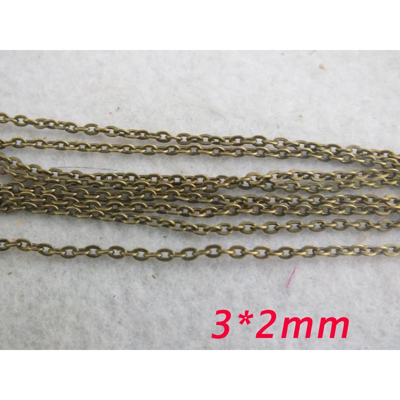 

200m 3*2mm Vintage Bronze Tone Color Link Chian