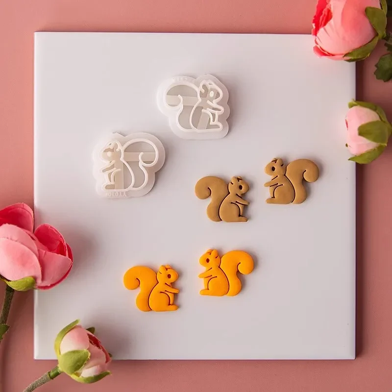 Animal Series/Squirrel/ Deer/ Bear/ Bird/ Rabbit/ Dove Polymer Clay Cutter Ceramic Jewelry Necklace Earring Cutting Mold