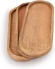 Oval Wooden Tea Tray  Plate Snacks Food Storage Dish for Tray Fruit Dishes Saucer Dessert Serving Tray Serving Table 4