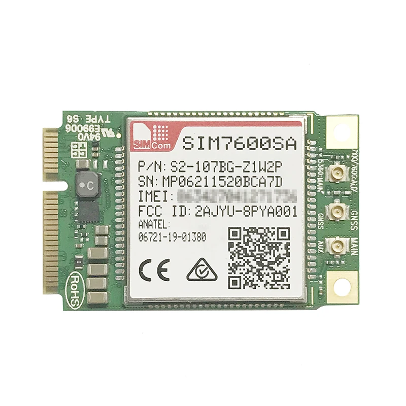 

SIMCOM SIM7600SA LTE Cat-1 мини-модуль pcie LCC Type LTE-FDD B1/B2/B3/B4/B5/B7/B8/B28 LTE-TDD B40/B66 UMTS/HSPA + B1/B2/B5/B8