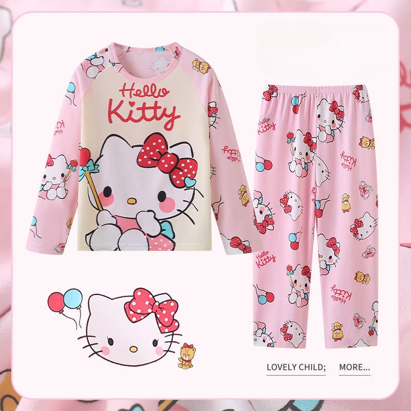 Hello Kitty Printed Design Pajama Suit For Baby Girl #EI48 main image 1