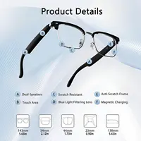 Smart AI translation glasses equipped with anti-blue light lenses, supporting real-time application translation in 164 languages - Image 6