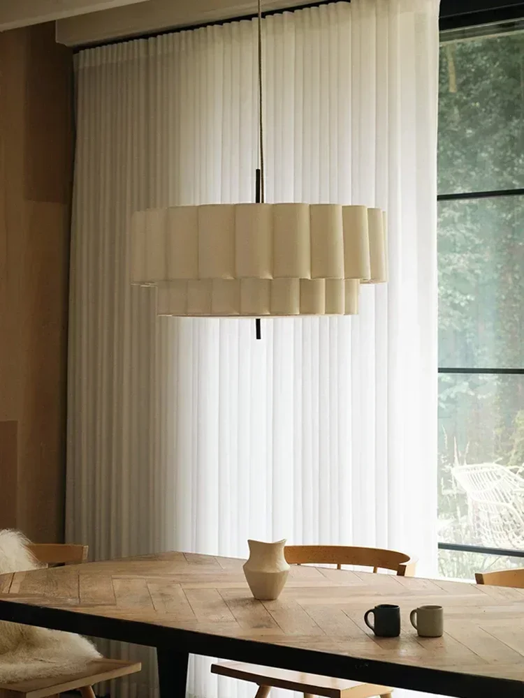 Lfoute Lampadario E27 Wabi-Sabi Lampada A Sospensione Bianca Lampada da Tavolo da Pranzo Moderna