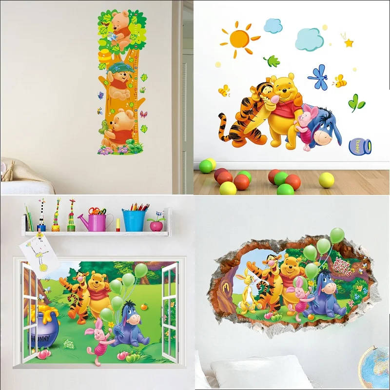 Winnie Pooh Wall Sticker Children Room Winnie Pooh Kids Wall Stickers Vinyl Wall Aliexpress