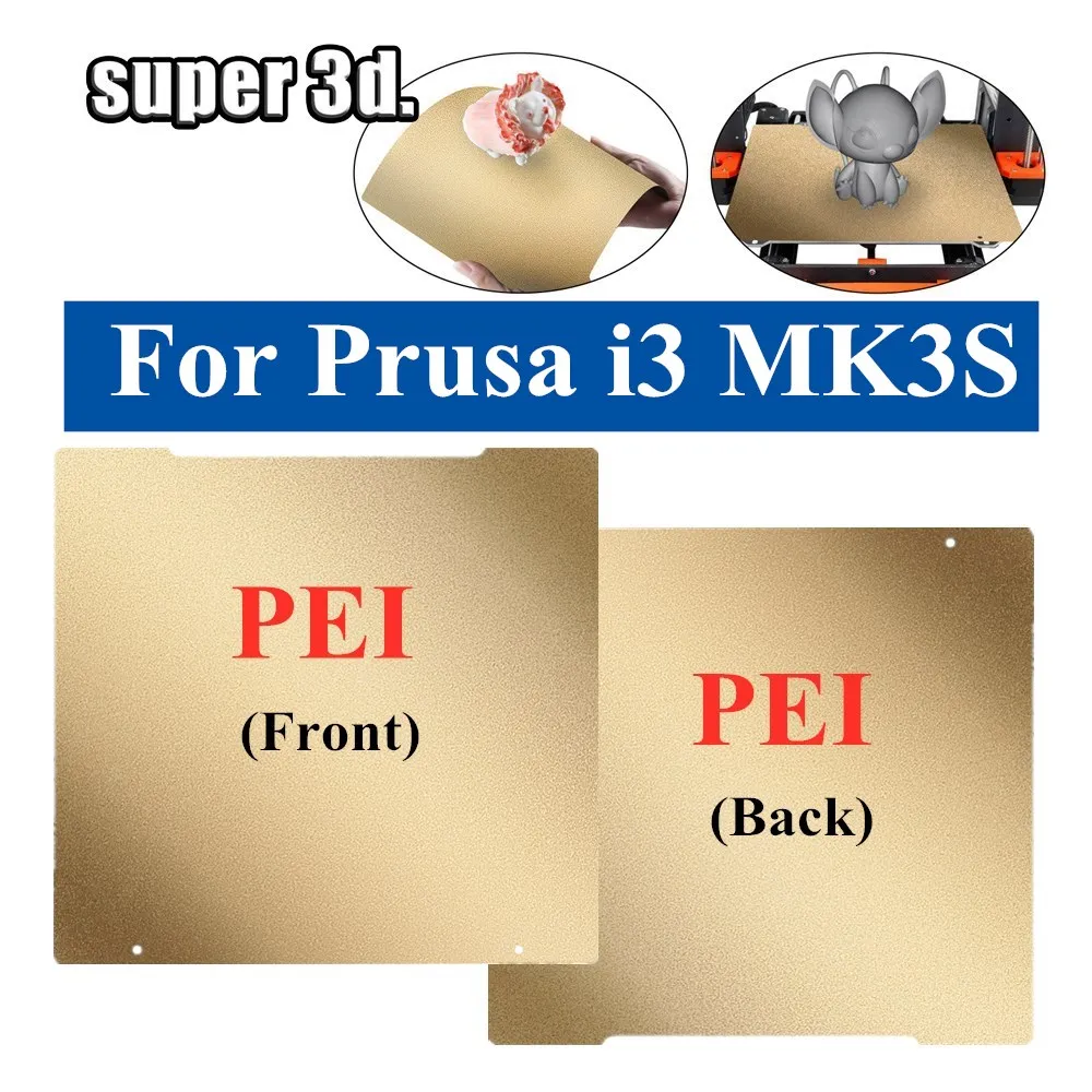 Foglio Peo Pet Pey Pei Per Prusa I3 Mk3S Mk4 Piastra Di Costruzione Flessibile In Acciaio Per Molle Pei A Doppia Faccia 241*254Mm Foglio Di Aggiorname