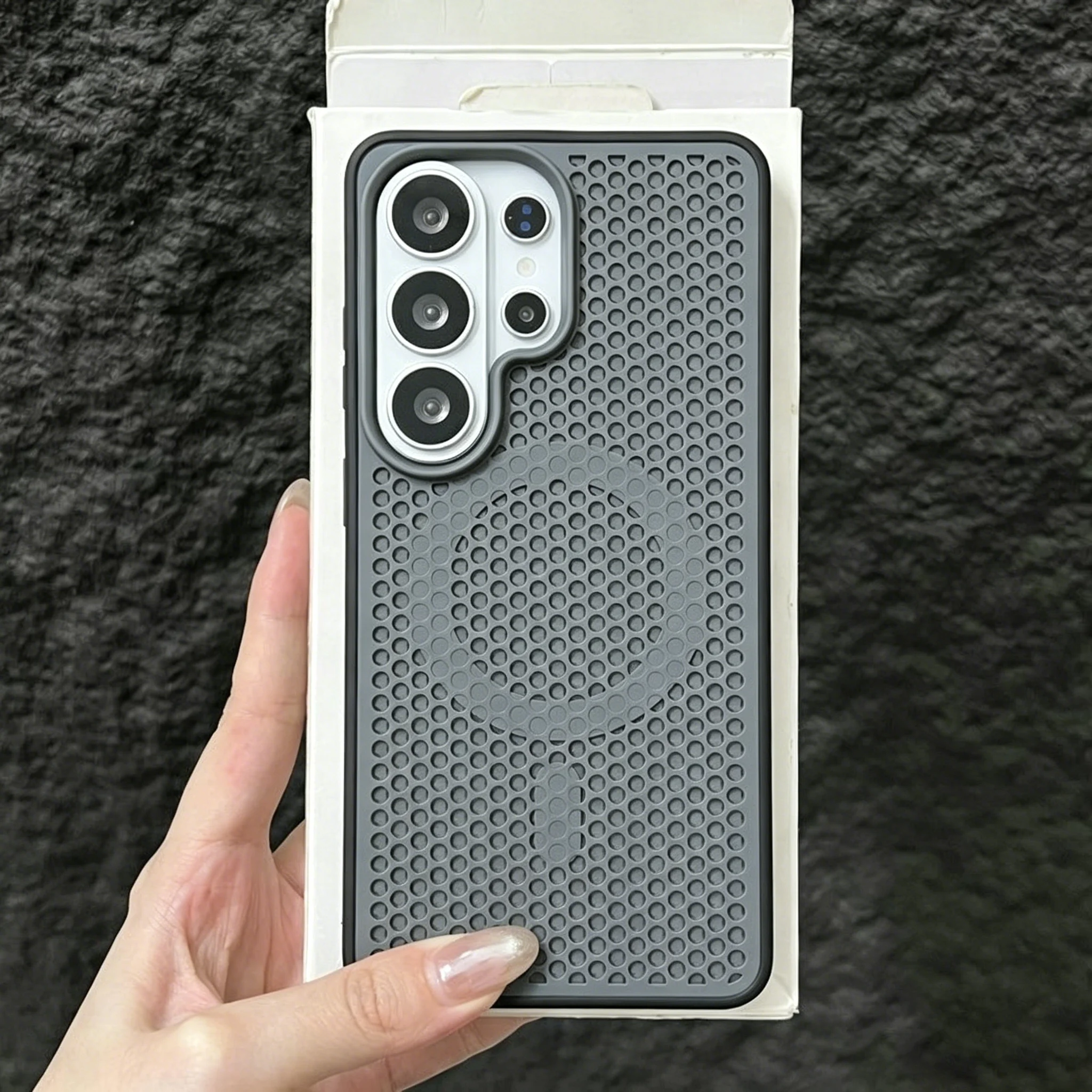 Sleek Matte Shockproof Magnetic Heat Dissipation Case with Frosted Finish