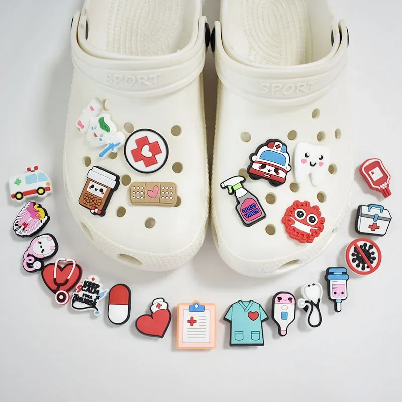 10 Pieces/lot PVC Anime Medical Tools Shoe Charms for Fashion Nurse Shoe Buckles for Croc Charms Decoration shoe charms,shoe decorations