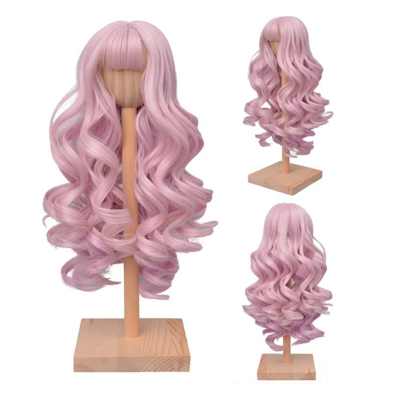

MUZIWIG 1/3 BJD Doll 8-9 inch head Wig Long Bangs Braid Curly Hair High-temperature Wire Wig DIY Doll Accessories For Girl Gift
