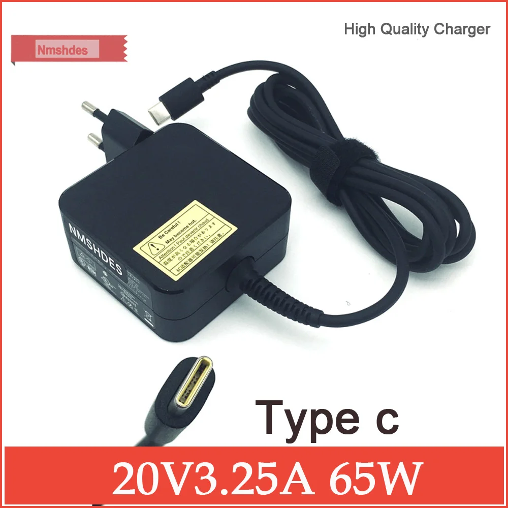 레노버 씽크패드 X1 T480 T490 T570 T580 요가 C930 C940 C740 노트북용  65W USB 타입 C AC 충전기 어댑터