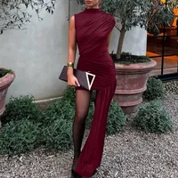 Alana Irregular Pleated Draped Mini Dress 4