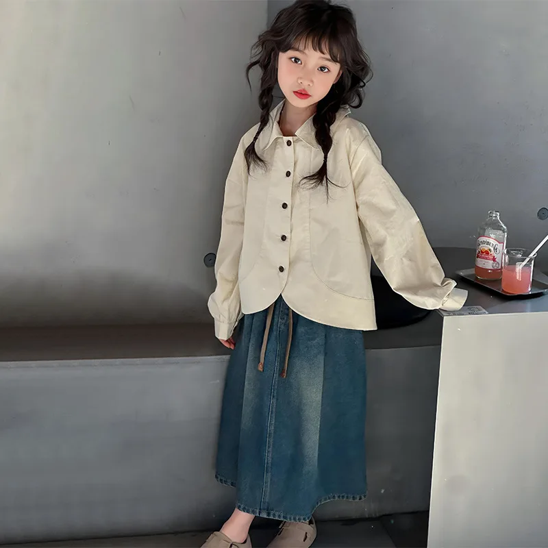 용수철 여름 원피스 심플한 캐주얼 스타일, 올매치 패션, 아동복, 여아 치마, 2024 신상