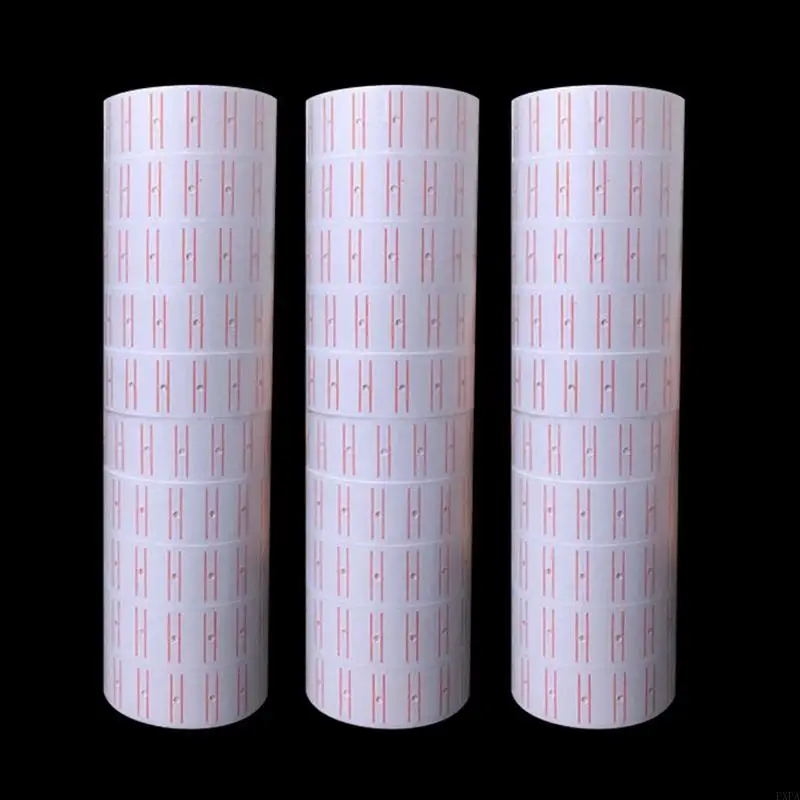 PXPA 10 Rolls Adhesive Price Labels Paper Tag Sticker Single Row for Price
