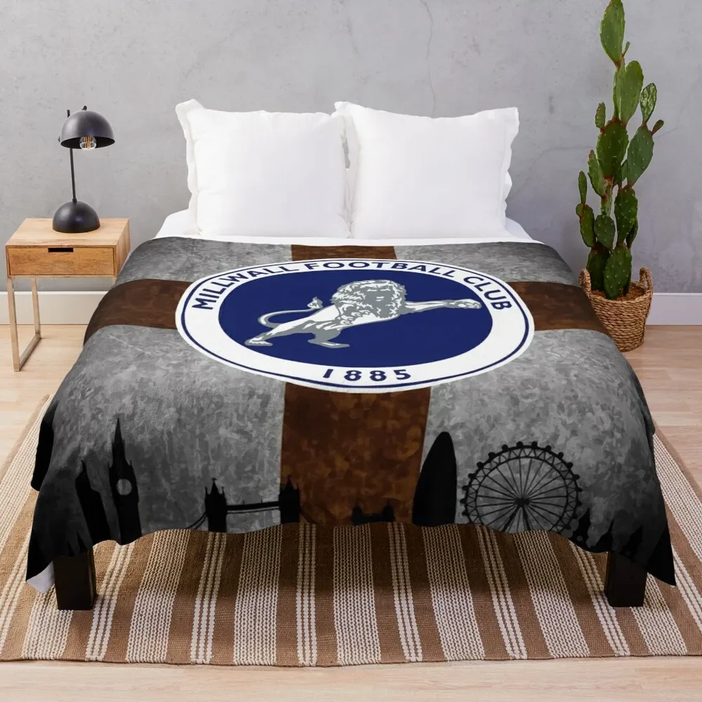 

Millwall London Throw Blanket Fluffy Shaggy Comforter Flannel Fabric Furrys Blankets