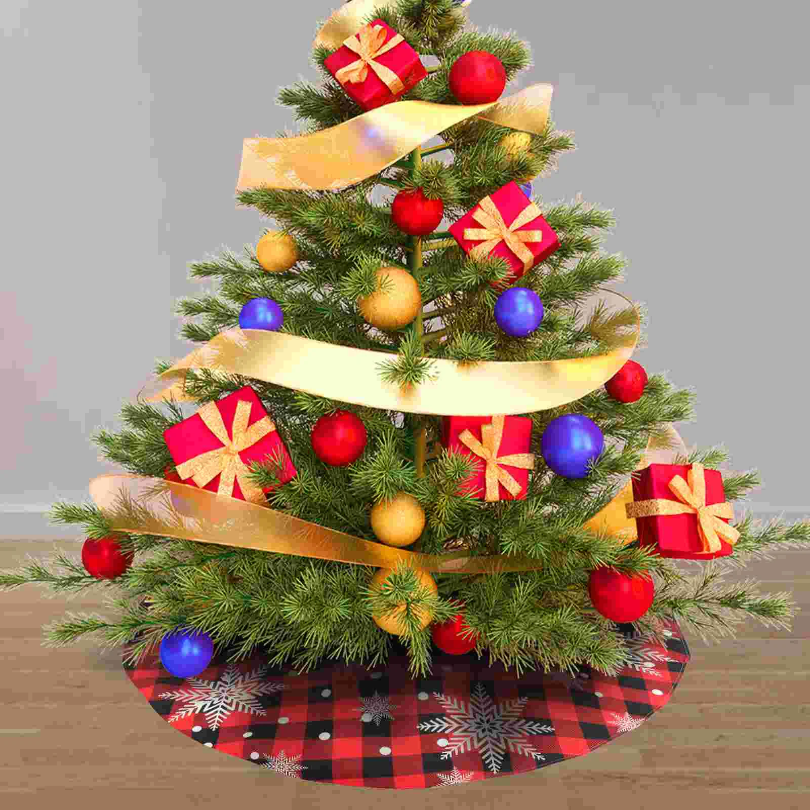 

Christmas Tree Skirt Leopard Print Xmas Tree Mat Large Tree Carpet Under Christmas Tree Decoration