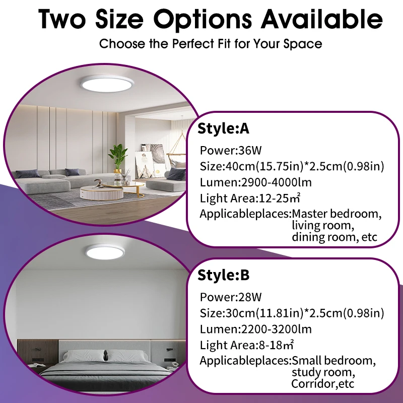 BENEWTON Tuya Smart WiFi Ceiling Light RGB Flow Effects Lamp Alexa Voice&APP Control Ambient Lights Living Room Party Home Decor