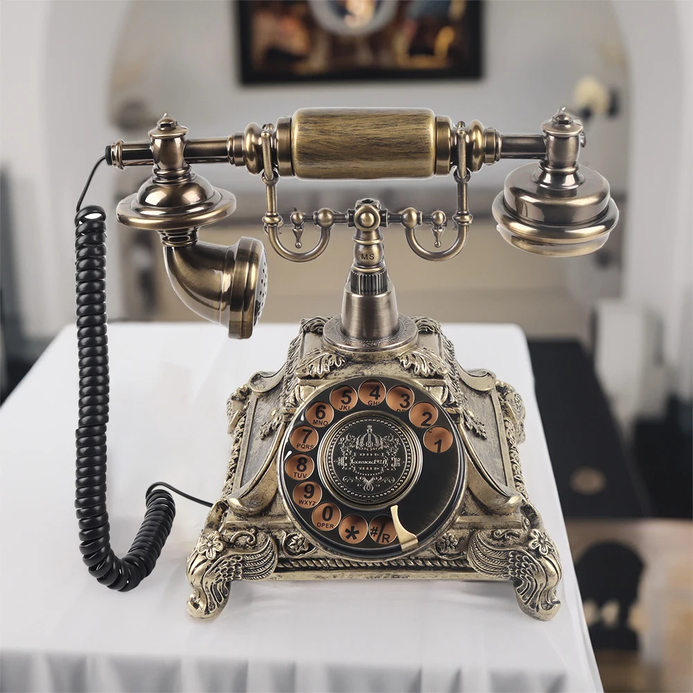 CHEETA-teléfono con cable de Decoración Retro, libro de visitas de moda antigua, teléfono de libro de invitados de Audio clásico antiguo