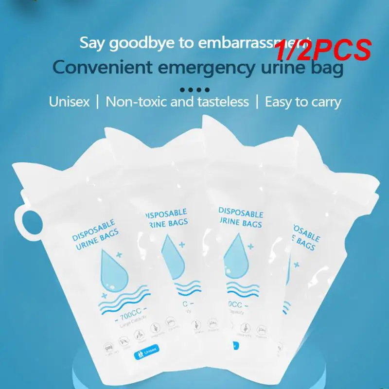 

1/2PCS Emergency Urine Bag 700cc Emergency Portable Disposable Universal Car Accessories Vomit Bags White Mini Car Supplies