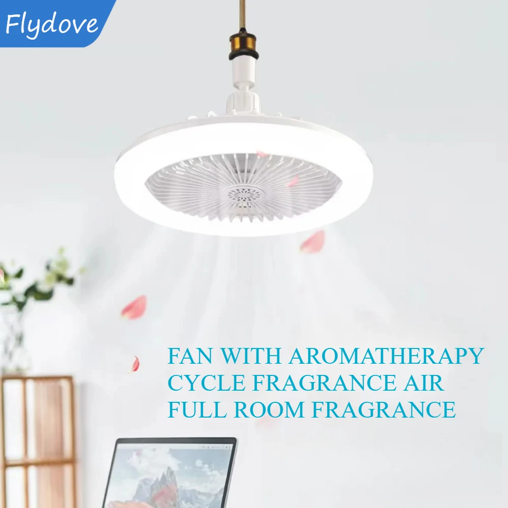 Remote Control Lighting Rotatable 3in1 Ceiling Fan Lamp E27 Converter Base Lighting Base for Bedroom Living Room LED Home Decor