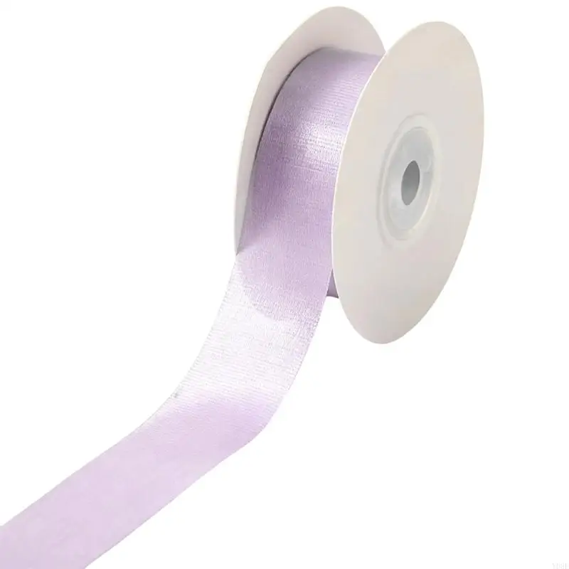 Rolle mit 25 mm x 20 Yards farbigem Band, transparentes Organzaband für Geschenkverpackungen, Schleifenherstellung, Zubehör Y08E – Detail 9
