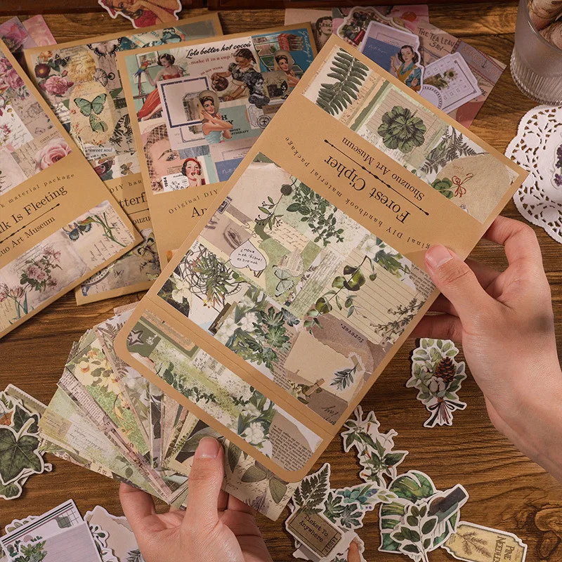 100 pcs/pack Vintage stickers Set Scrapbooking Creative DIY Diary album materials DIY Junk Journal Supplies stickers scrapbooking supplies